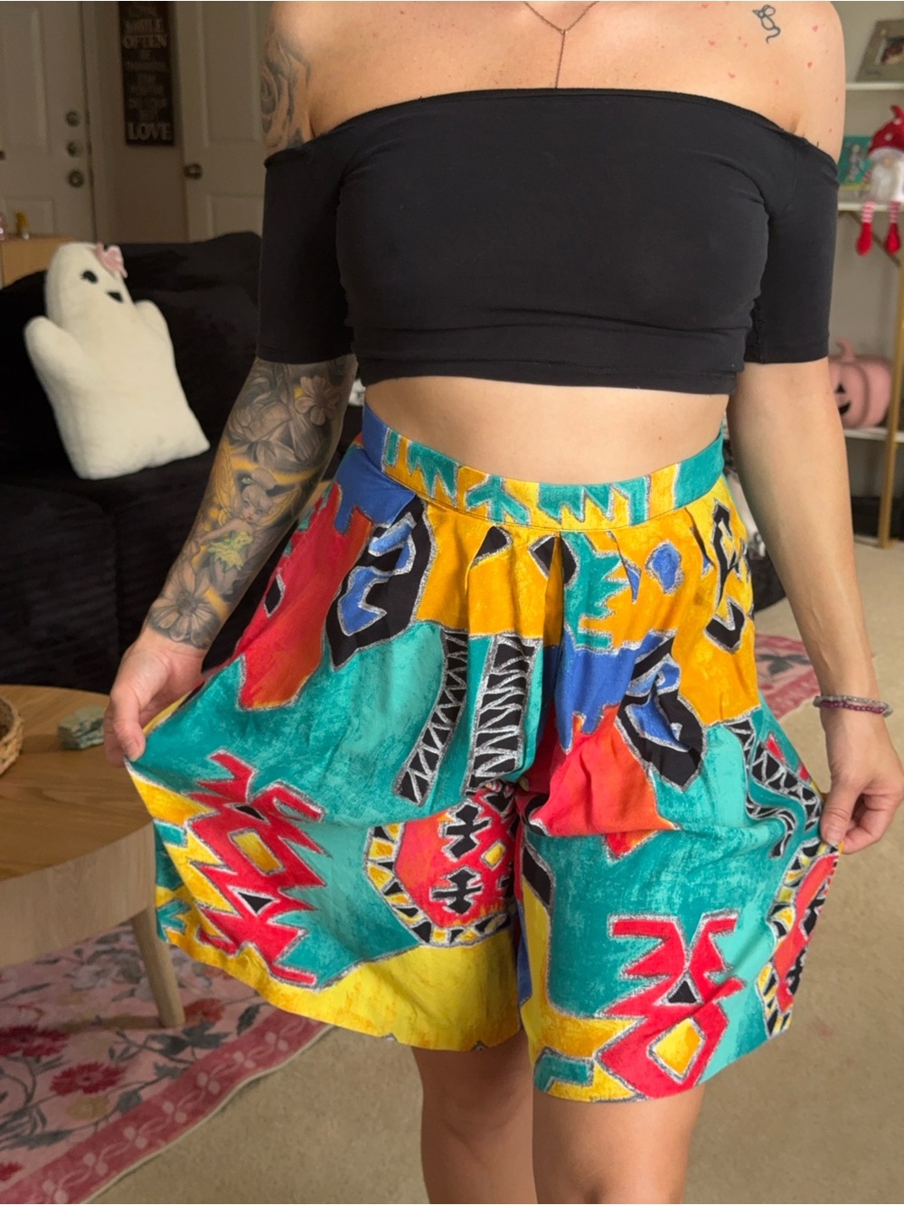 Vibrant Multicolor Printed Women's Shorts